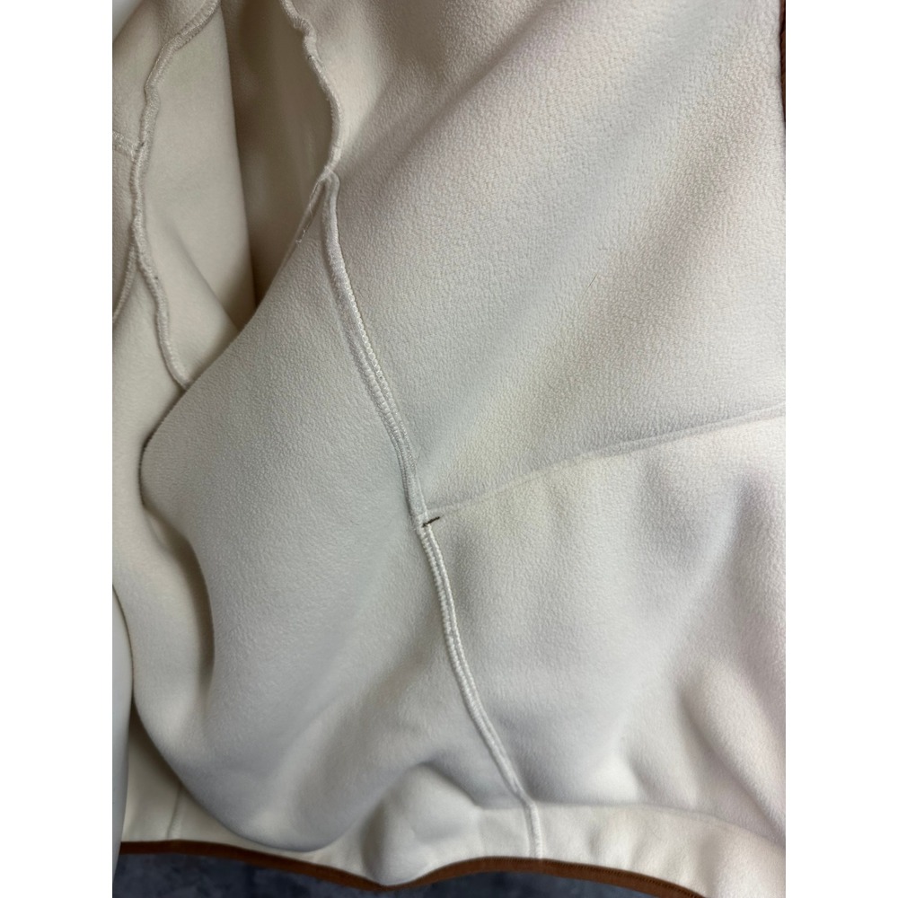 Lands End Women's Off White Heavy Fleece Full Zip Jacket sz 3X (15598) - Picture 7 of 10